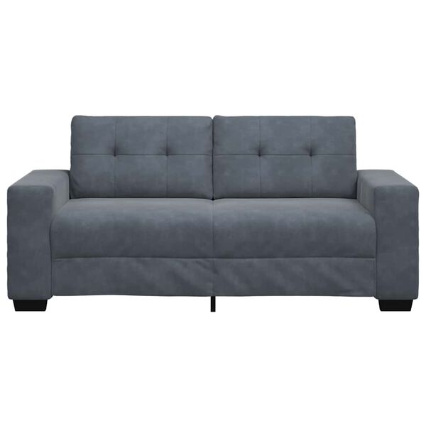 vidaXL Canap&eacute; causeuse gris fonc&eacute; 180x77x82 cm velours