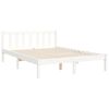 vidaXL Cadre de lit sans matelas blanc bois de pin massif