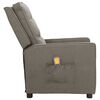 vidaXL Fauteuil de massage inclinable Gris clair Tissu