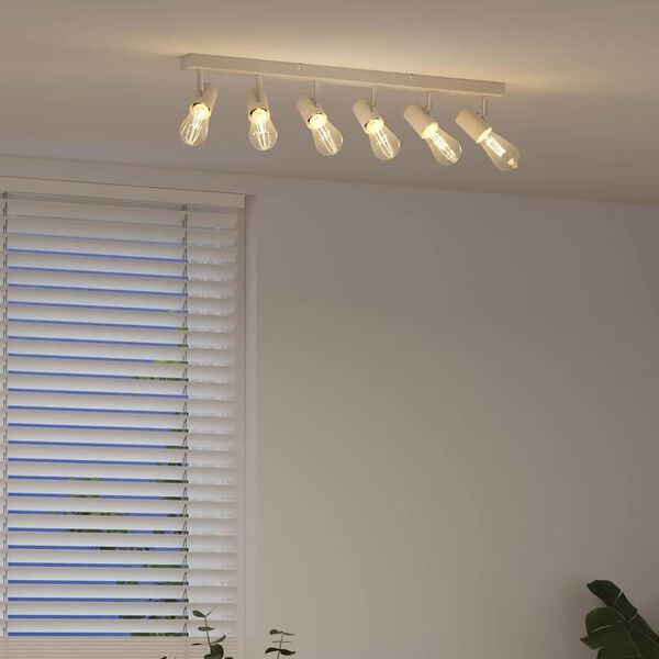 vidaXL Spot de plafond Blanc 73 x 6.5 x 11.5 cm Acier