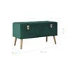 vidaXL Tabourets de rangement lot de 3 Vert Velours