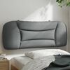 vidaXL Coussin de tête de lit Hvar gris clair 100 cm tissu