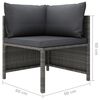 vidaXL Salon de jardin 8 pcs avec coussins Résine tressée Gris