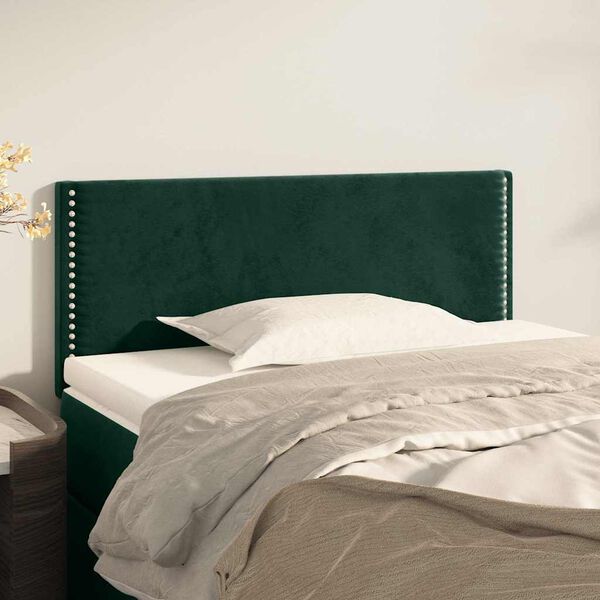vidaXL T&ecirc;te de lit Vert fonc&eacute; 80x5x78/88 cm Velours