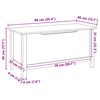 vidaXL Bo&icirc;te de rangement Hill Marron miel 90 x 40 x 45 cm Pin massif