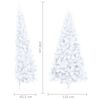 vidaXL Demi-arbre de No&euml;l artificiel pr&eacute;-&eacute;clair&eacute; et boules blanc 240cm