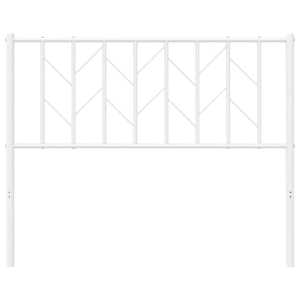 vidaXL T&ecirc;te de lit m&eacute;tal blanc 100 cm