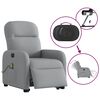 vidaXL Fauteuil inclinable de massage &eacute;lectrique Gris clair Tissu