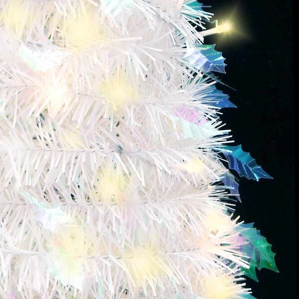vidaXL Sapin de No&euml;l artificiel escamotable 50 LED blanc 120 cm