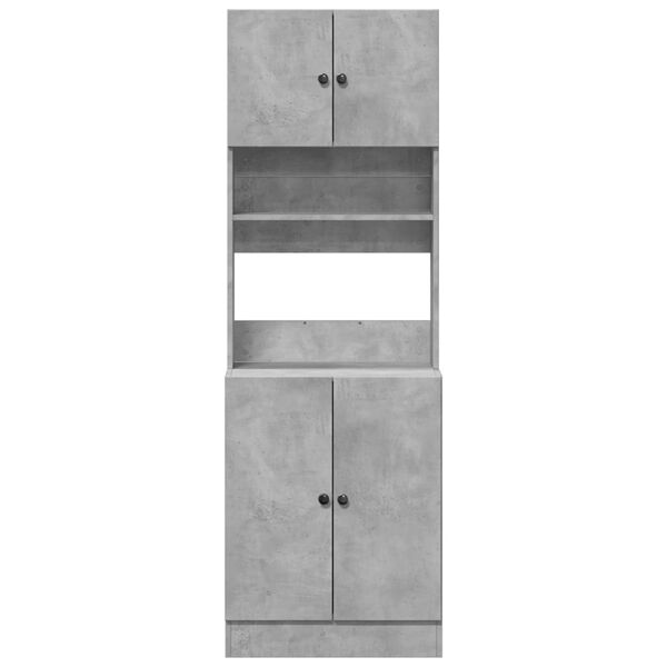 vidaXL Armoire de cuisine gris béton 60x50x180 cm bois d'ingénierie