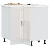 vidaXL Armoire d'angle de cuisine Porto blanc brillant bois ingénierie