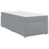 vidaXL Cadre de lit avec matelas Gris clair 100 x 200 cm tissu