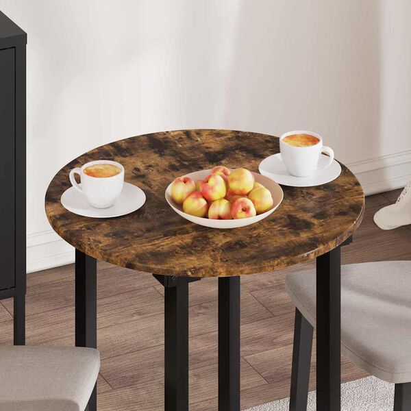 vidaXL Plateau de table Ch&ecirc;ne fum&eacute; 60 x 60 x 1,5 cm Bois d'ing&eacute;nierie