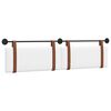 vidaXL T&ecirc;te de lit suspendue Uni Blanc 210 x 55 x 5 cm PU antique