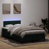 vidaXL Sommier &agrave; lattes de lit et matelas et LED vert fonc&eacute; 120x210cm velours