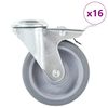 vidaXL 16 pcs Roulettes pivotantes &agrave; trou de boulon 100 mm