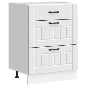 vidaXL Armoire de cuisine Lucca blanc bois d'ing&eacute;nierie