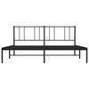 vidaXL Cadre de lit m&eacute;tal sans matelas avec t&ecirc;te de lit noir 193x203cm
