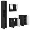 vidaXL Ensemble de mobilier de salle de bain 4 pc Noir 61 x 35 x 64 cm