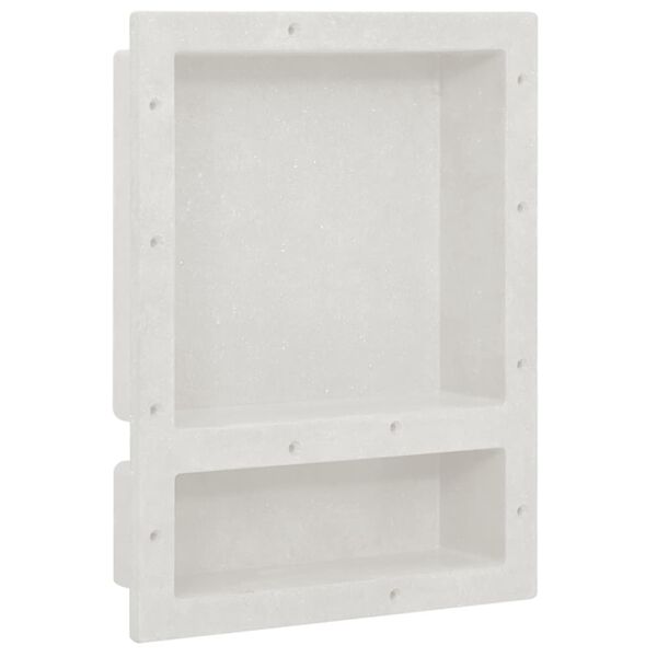 vidaXL Niche de douche avec 2 compartiments Blanc mat 41x51x10 cm
