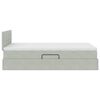 vidaXL Lit de Rangement avec matelas Gris clair 120 x 190 cm Velours