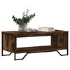vidaXL Table basse ch&ecirc;ne fum&eacute; 100x51x40 cm bois d'ing&eacute;nierie