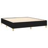 vidaXL Sommier &agrave; lattes de lit avec matelas Noir 180x200 cm Tissu