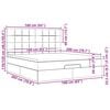 VidaXL Cadre de lit ottoman avec matelas gris fonc&eacute; 160x200cm tissu