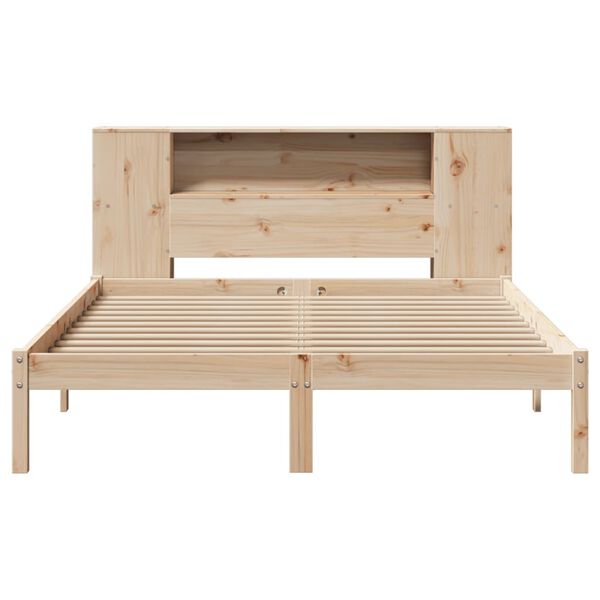 vidaXL Lit biblioth&egrave;que sans matelas 160x200 cm bois massif de pin