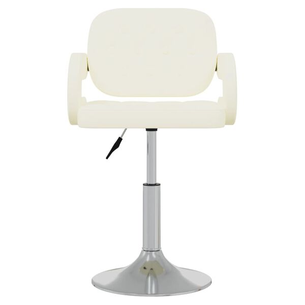vidaXL Tabouret de bar cr&egrave;me similicuir