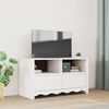 vidaXL Meuble TV Drammen Blanc 99 x 43 x 55 cm Bois de pin massif