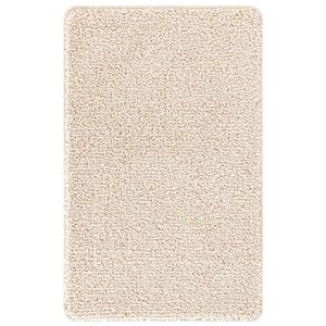 vidaXL Tapis de bain antid&eacute;rapant Cr&egrave;me 50 x 80 cm PP