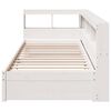 vidaXL Lit biblioth&egrave;que sans matelas blanc 100x200 cm bois pin massif