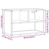 vidaXL Meuble TV ch&ecirc;ne brun 60x31x39,5 cm bois d'ing&eacute;nierie et m&eacute;tal