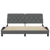 vidaXL Cadre de lit sans matelas gris fonc&eacute; 180x200 cm tissu