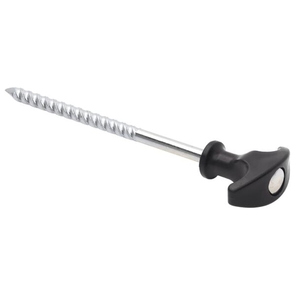 vidaXL Piquets de tente 24 pcs 17 cm Ø7 mm acier galvanisé