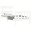 vidaXL Cadre de lit sans matelas blanc bois de pin massif