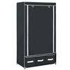 vidaXL Garde-robe Noir 87 x 49 x 159 cm Tissu