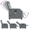 vidaXL Fauteuil de massage inclinable &eacute;lectrique gris similicuir
