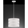 Wofi Lampe suspendue BELLE 42 W blanc tissu