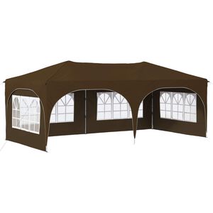 vidaXL Tente de f&ecirc;te pop-up Taupe 575 x 288 x 245 cm Tissu Oxford