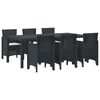 vidaXL Ensemble de salle &agrave; manger pour jardin 7 pc Anthracite