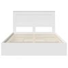 vidaXL Lit de Rangement Blanc 140 x 190 cm Bois d'ing&eacute;nierie