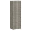 vidaXL Armoire de rangement jardin Gris 59x40x180 cm R&eacute;sine tress&eacute;e