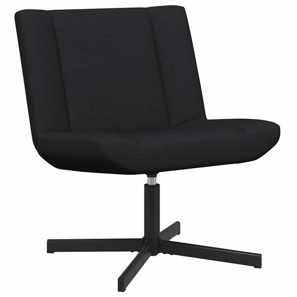 vidaXL Chaise pivotante Noir 63 x 75 x 76 cm tissu
