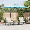 vidaXL Parasol de jardin avec m&acirc;t en acier bleu 288x288x225 cm