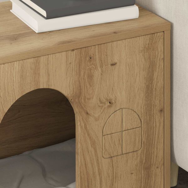 vidaXL Maison pour chat Ch&ecirc;ne artisan 51 x 30 x 52 cm