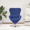 vidaXL Fauteuil &oelig;uf Bleu police Velours