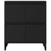 vidaXL Buffets 2 pcs noir 60x35x70 cm bois d'ingénierie