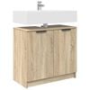 vidaXL Cabinet de salle de bain Ch&ecirc;ne Sonoma 64,5 x 33,5 x 59 cm